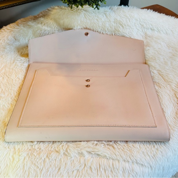 🎀 GLASS LADDER & CO. SOFT PINK VEGAN LEATHER PORTFOLIO OFFICE BAG 💼  FAIR - Picture 4 of 9